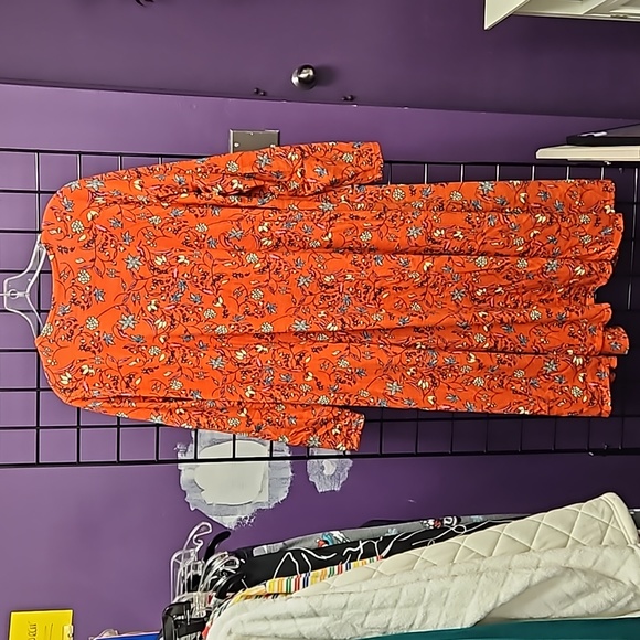 💙 women's cardigan duster orange LulaRoe L - Picture 3 of 3
